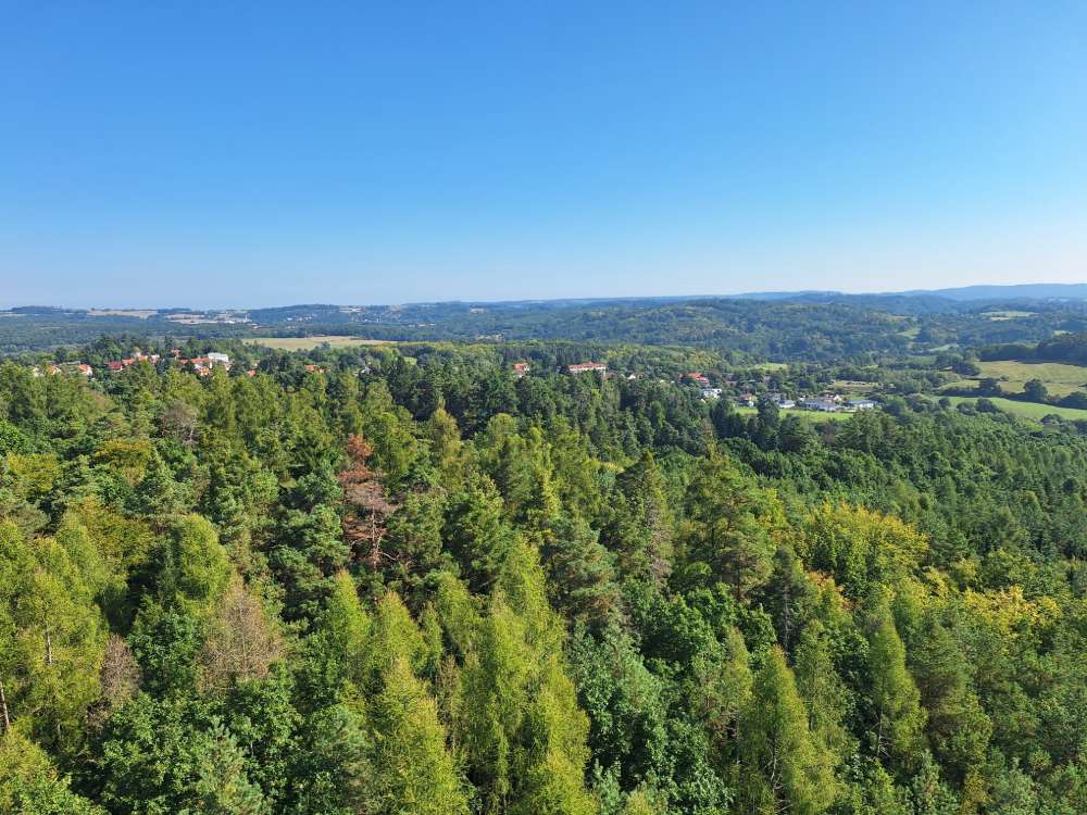 Krásný výhled do krajiny z rozhledny